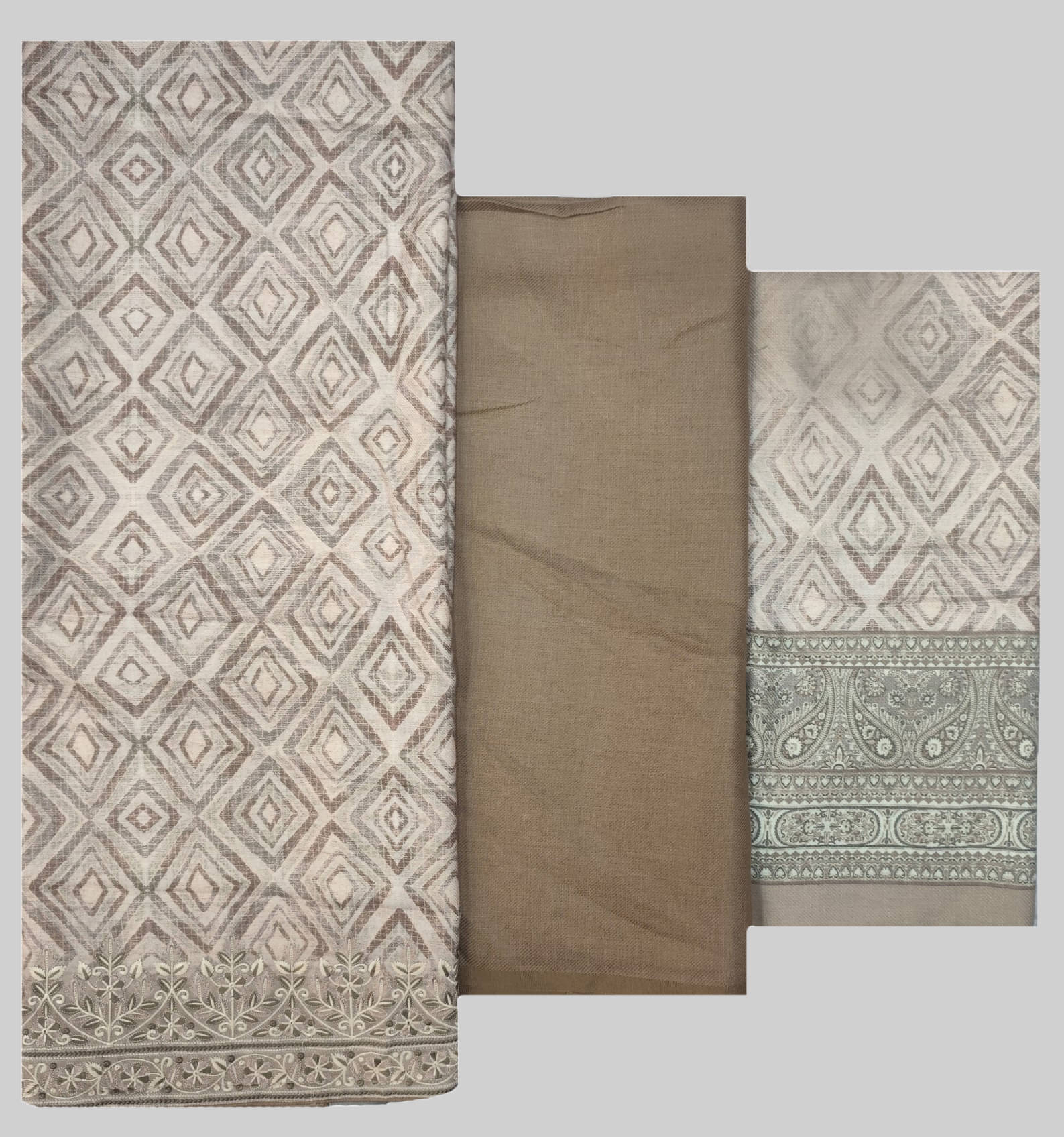 Soul Essence Women Woollen Unstitched Dress Material ( Beige )     			Soul Essence Women Woollen Unstitched Dress Material ( Beige )