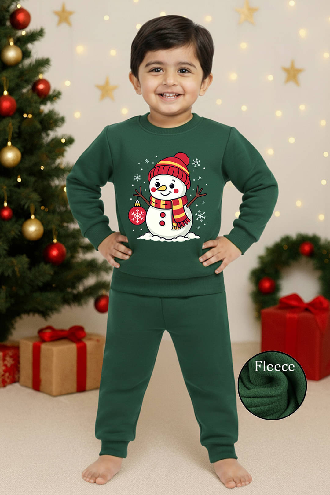 Trampoline Pack of 1 Unisex Fleece Sweatshirt & Trackpant Set ( Green ) Trampoline Pack of 1 Unisex Fleece Sweatshirt & Trackpant Set ( Green )