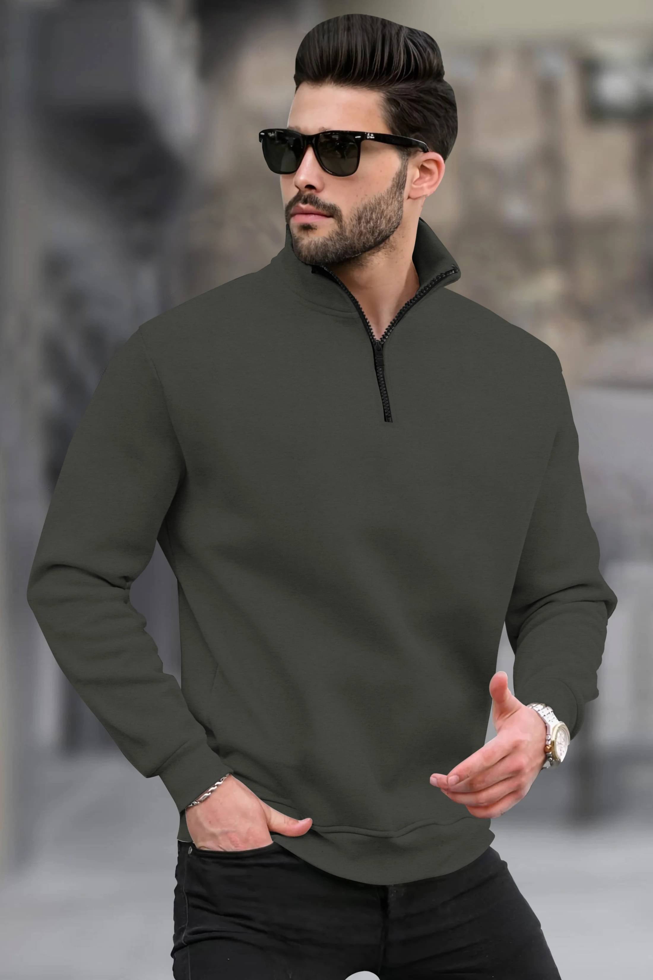    			Tripr Cotton Blend Polo Collar Men's Full Sleeves Pullover Sweater - Green ( Pack of 1 )