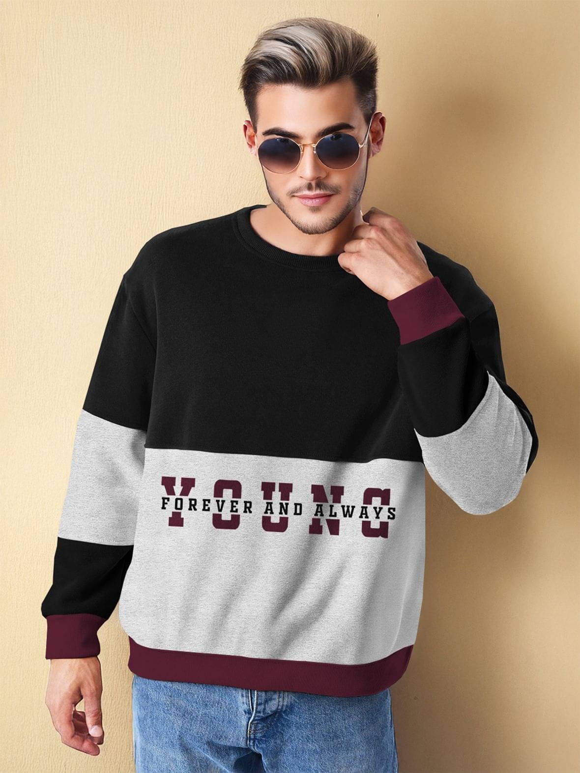 Tripr Cotton Blend Round Neck Men's Full Sleeves Pullover Sweater - Multicolor ( Pack of 1 ) Tripr Cotton Blend Round Neck Men's Full Sleeves Pullover Sweater - Multicolor ( Pack of 1 )