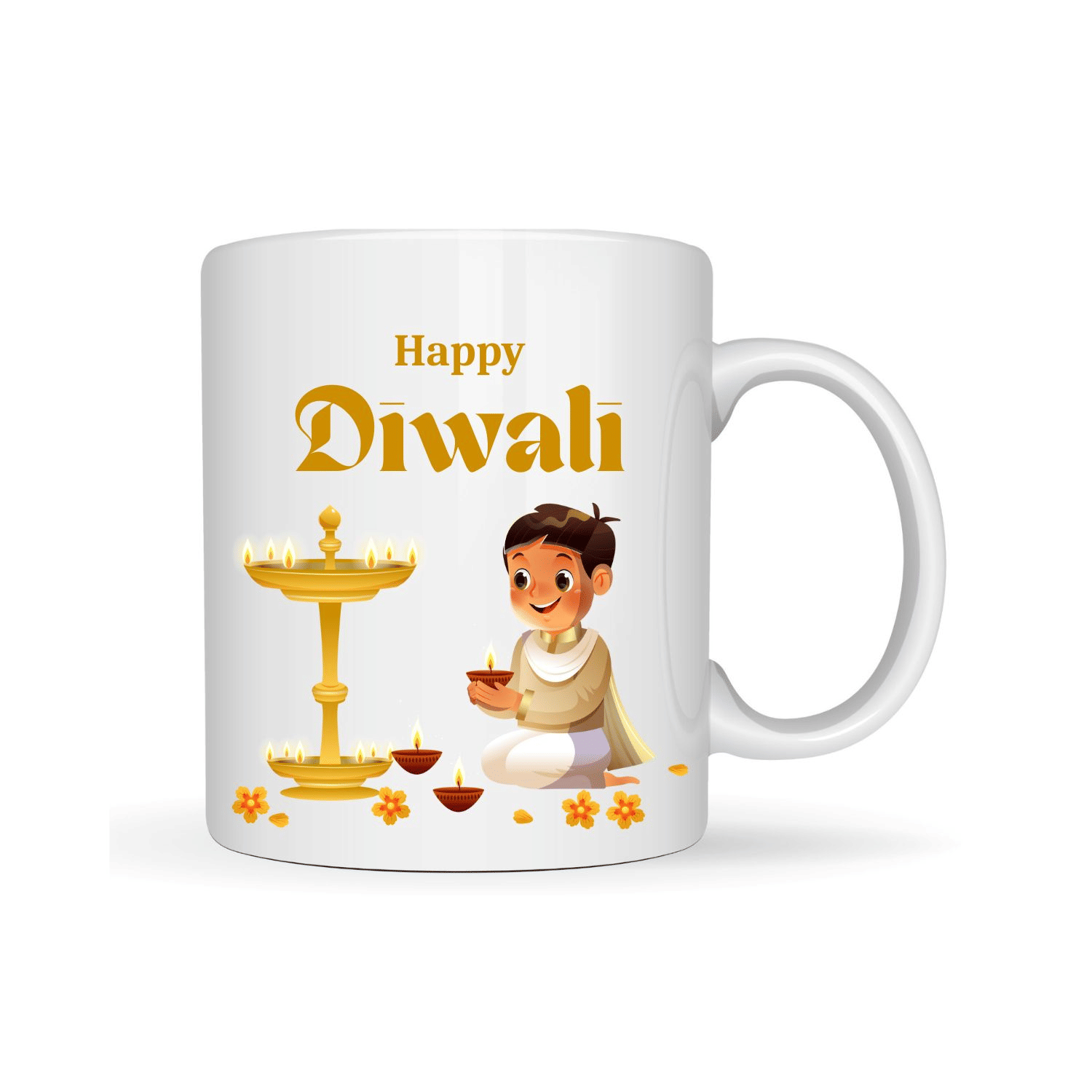 VK Fashion Happy Diwali Printed Ceramic Coffee Mug 350 mL ( Pack of 1 ) VK Fashion Happy Diwali Printed Ceramic Coffee Mug 350 mL ( Pack of 1 )