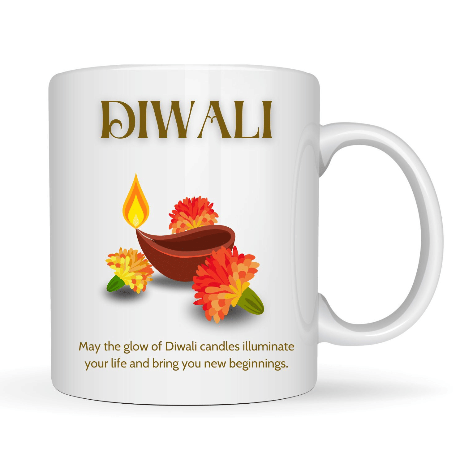     			VK Fashion Happy Diwali Printed Ceramic Coffee Mug 350 mL ( Pack of 1 )