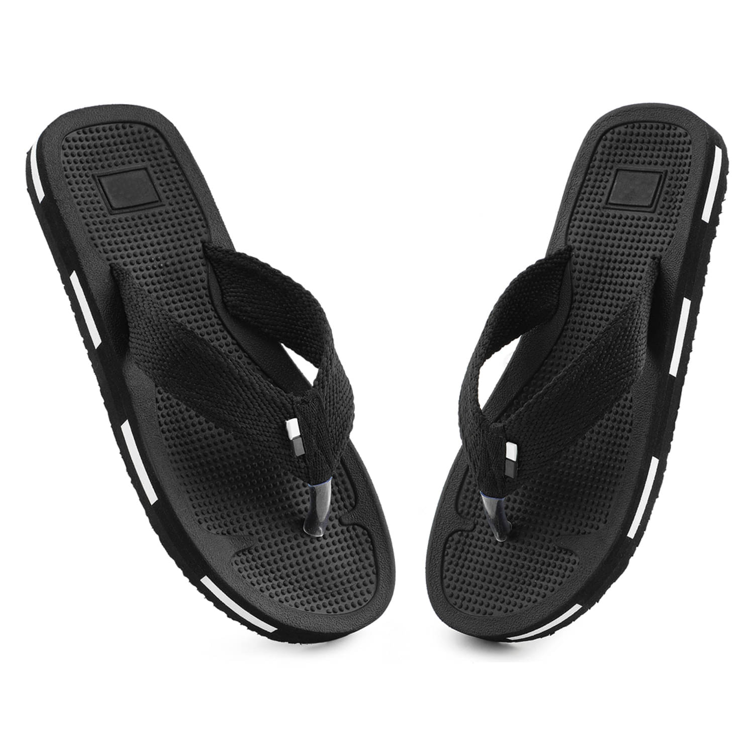     			VOKLINE Black Men's Thong Flip Flop