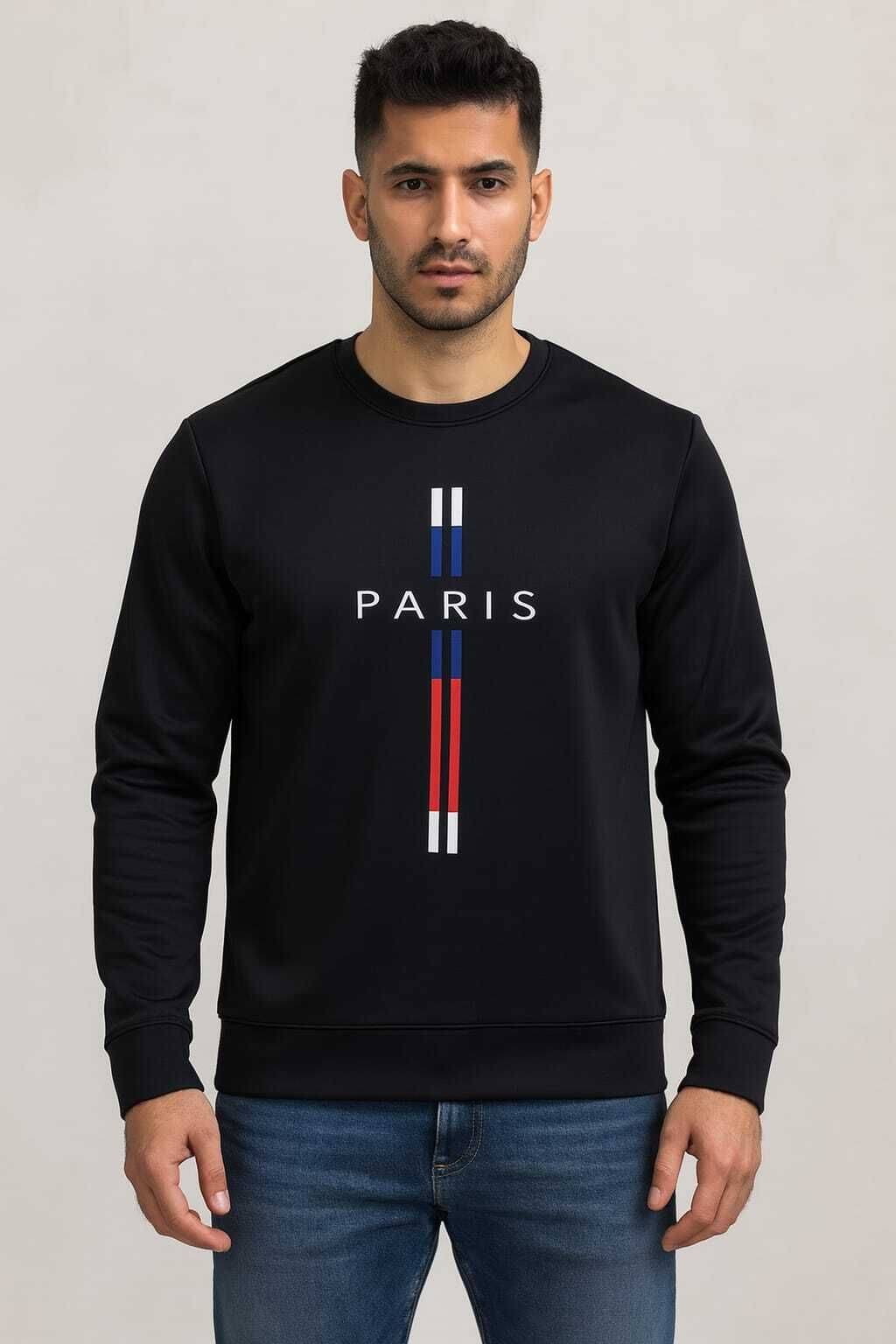 WILD ELEPHANT Polyester Round Neck Men's Sweatshirt - Black ( Pack of 1 ) WILD ELEPHANT Polyester Round Neck Men's Sweatshirt - Black ( Pack of 1 )