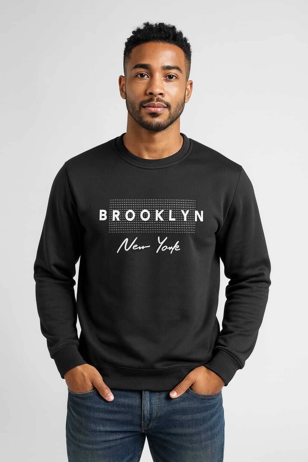 WILD ELEPHANT Polyester Round Neck Men's Sweatshirt - Black ( Pack of 1 ) WILD ELEPHANT Polyester Round Neck Men's Sweatshirt - Black ( Pack of 1 )