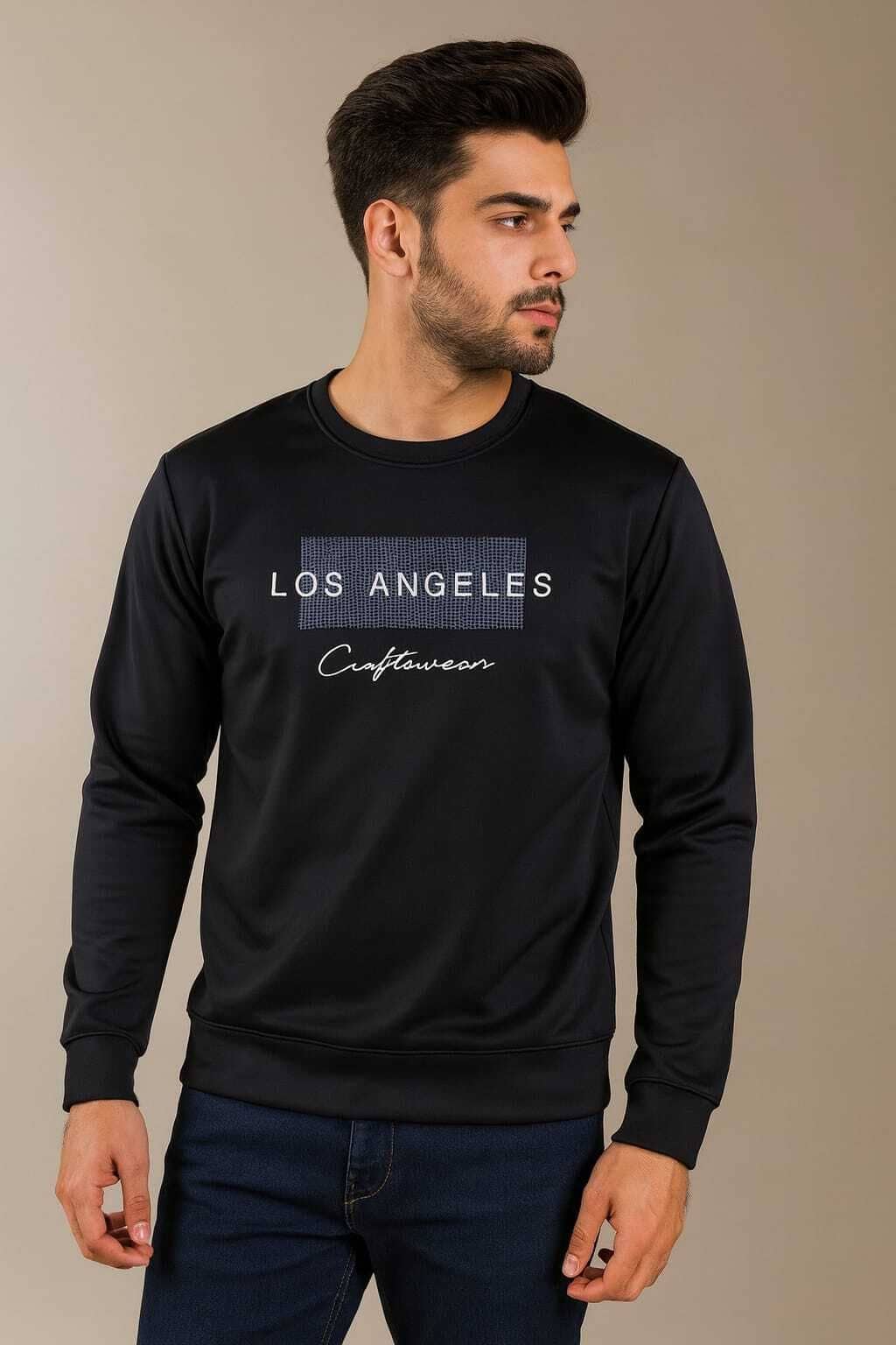 WILD ELEPHANT Polyester Round Neck Men's Sweatshirt - Black ( Pack of 1 )