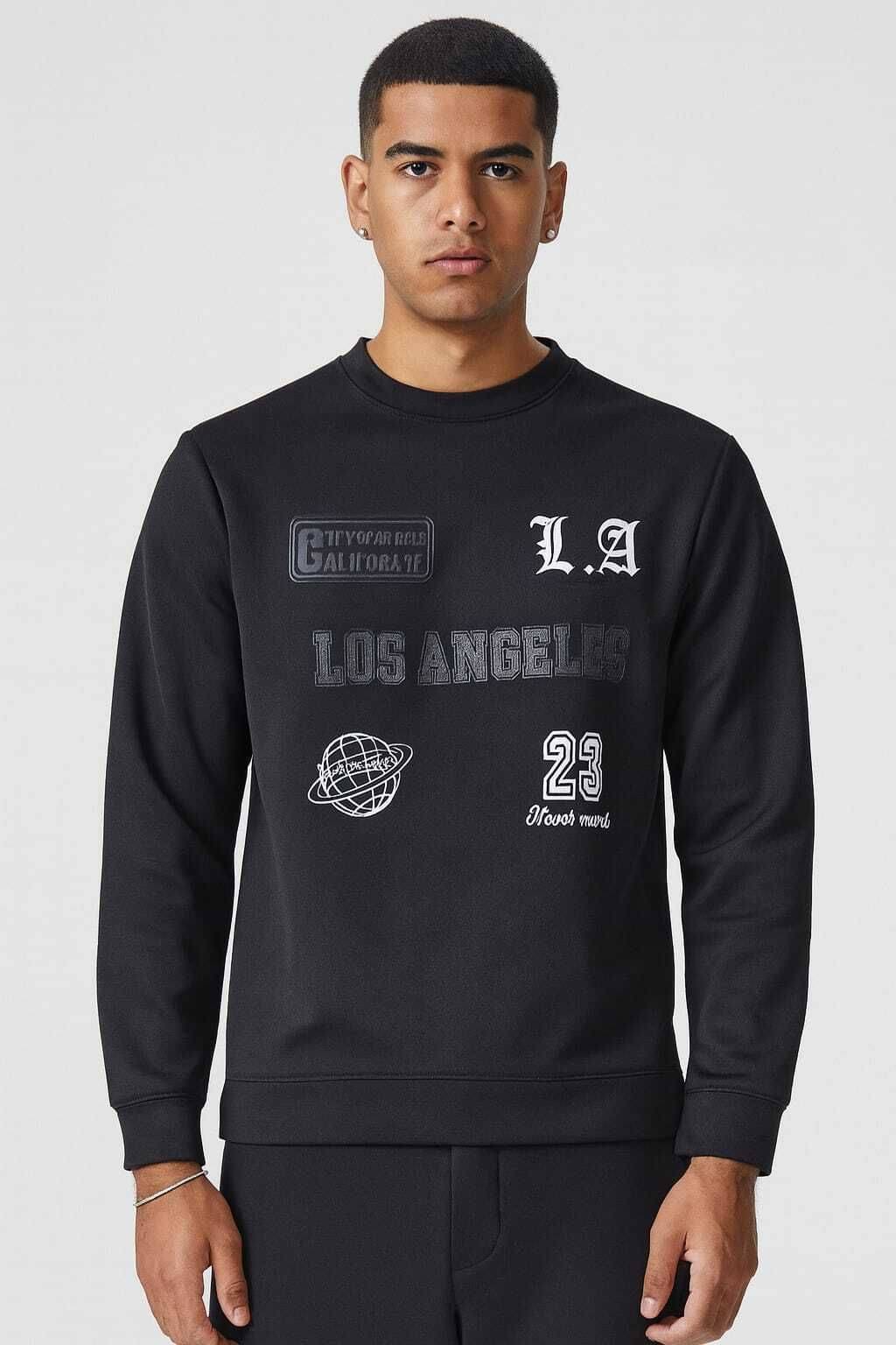 WILD ELEPHANT Polyester Round Neck Men's Sweatshirt - Black ( Pack of 1 )     			WILD ELEPHANT Polyester Round Neck Men's Sweatshirt - Black ( Pack of 1 )