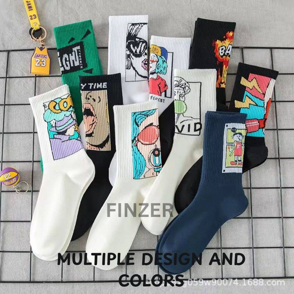 finzer Pack of 5 Men's Cotton Mid Length Socks ( Multicolor ) finzer Pack of 5 Men's Cotton Mid Length Socks ( Multicolor )
