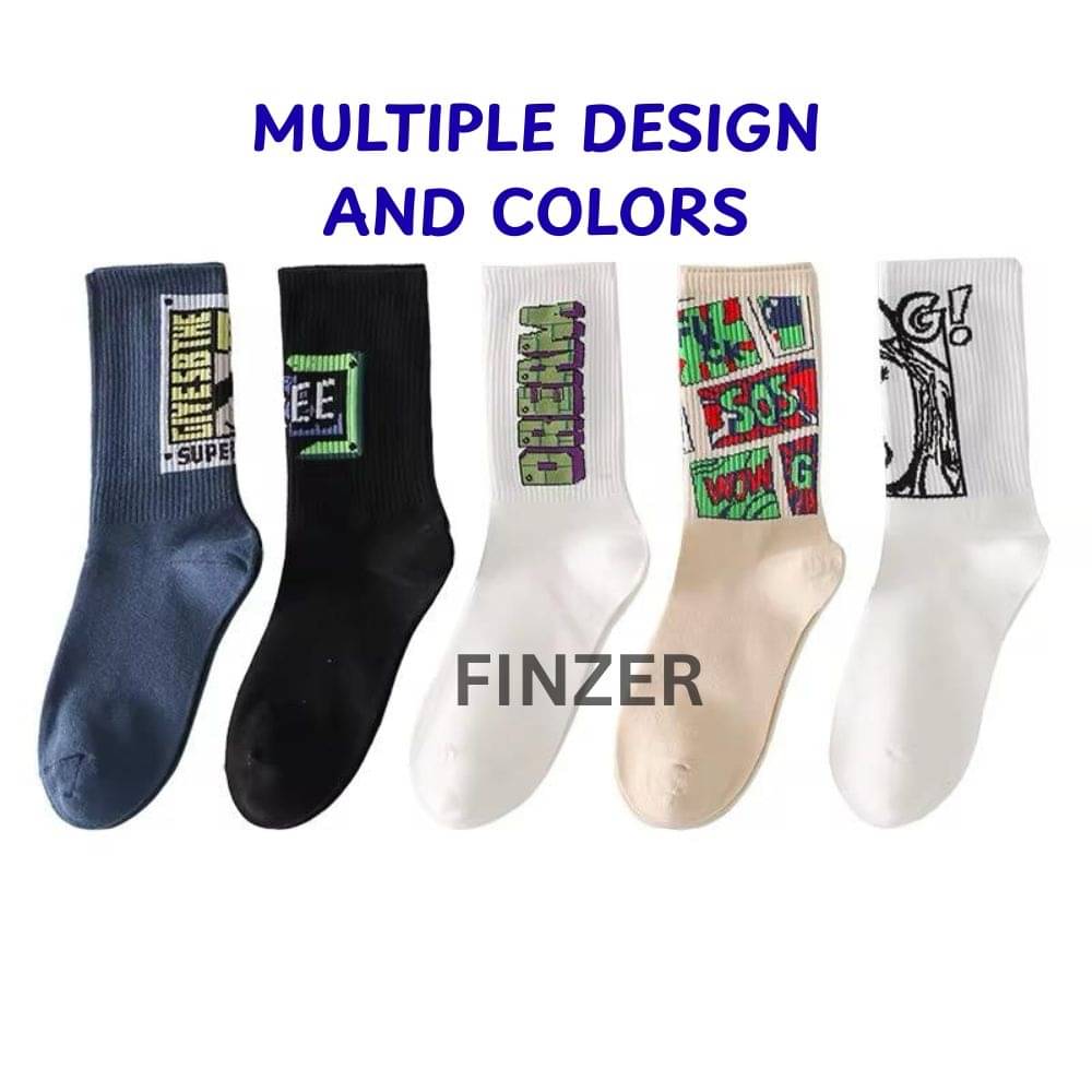 finzer Pack of 5 Men's Cotton Mid Length Socks ( Multicolor )     			finzer Pack of 5 Men's Cotton Mid Length Socks ( Multicolor )