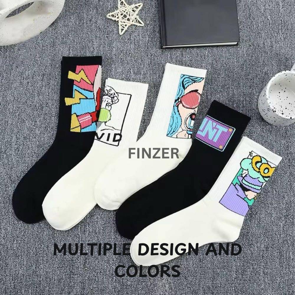 finzer Pack of 5 Men's Cotton Mid Length Socks ( Multicolor )     			finzer Pack of 5 Men's Cotton Mid Length Socks ( Multicolor )