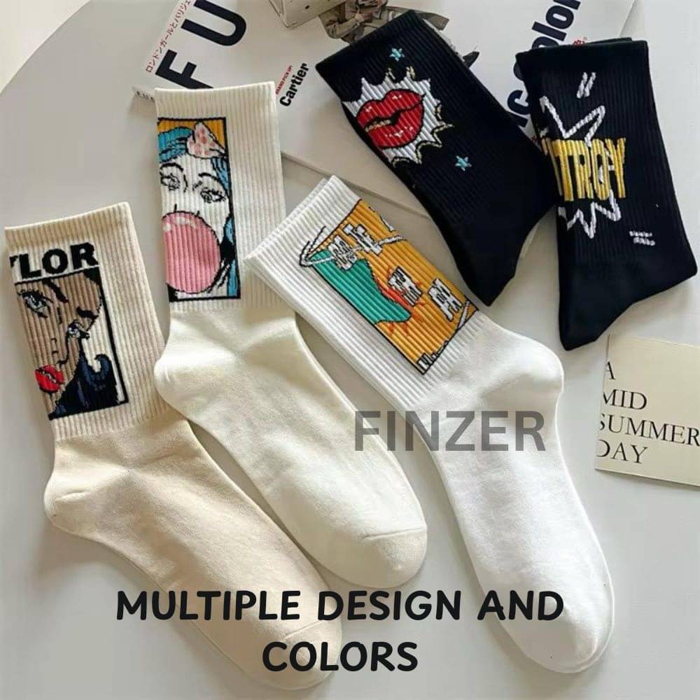     			finzer Pack of 5 Men's Cotton Mid Length Socks ( Multicolor )