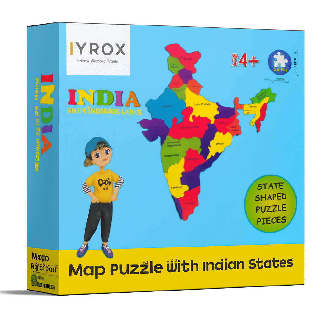 iYROX India Map Puzzle – States of India STEM Activity Toy & Educational Learning Aid for Kids iYROX India Map Puzzle – States of India STEM Activity Toy & Educational Learning Aid for Kids
