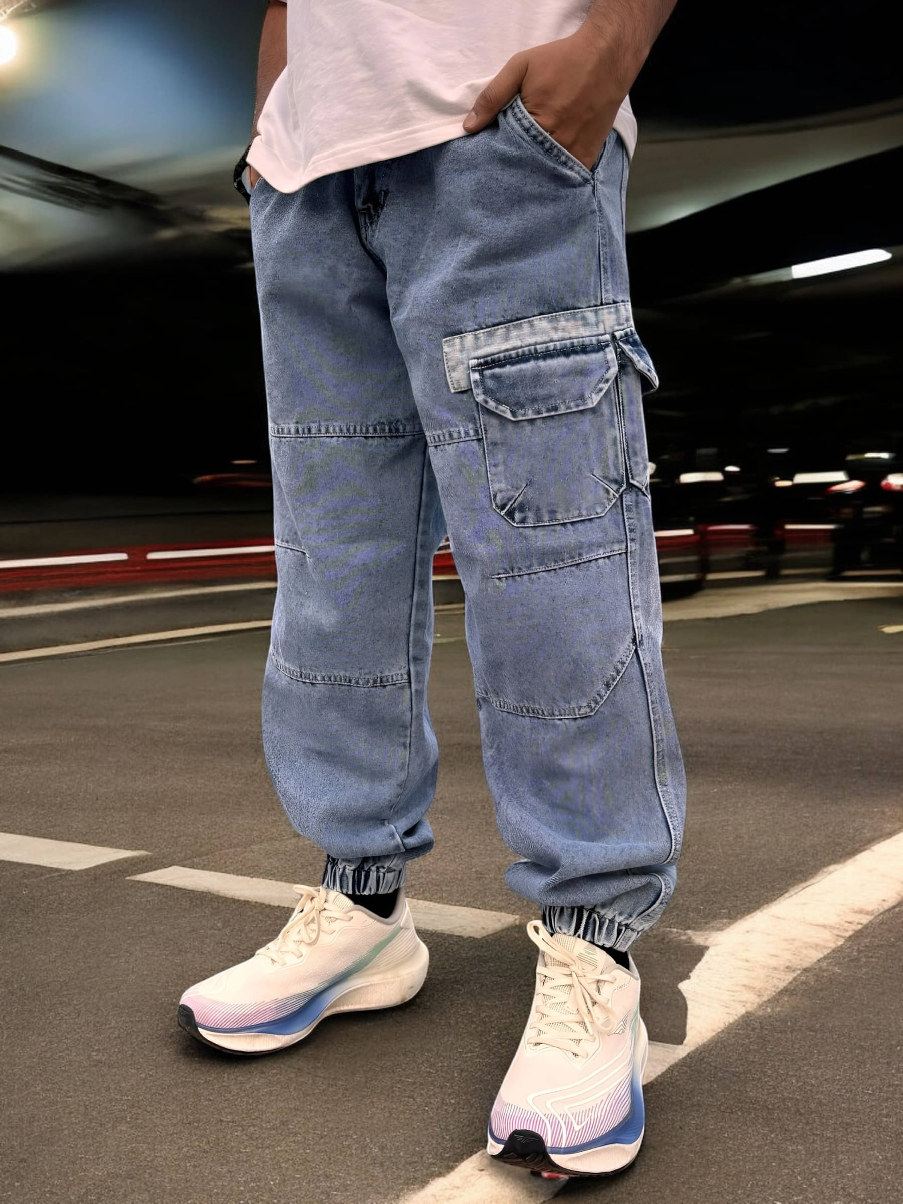     			moveflair Clean Look Men's Jeans - Light Blue ( Pack of 1 )