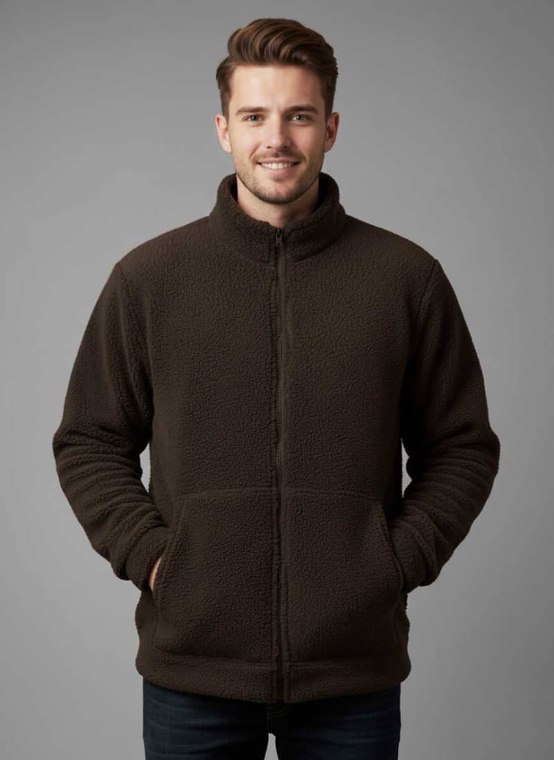 nikline Woollen Men's Puffer Jacket - Coffee ( Pack of 1 )     			nikline Woollen Men's Puffer Jacket - Coffee ( Pack of 1 )