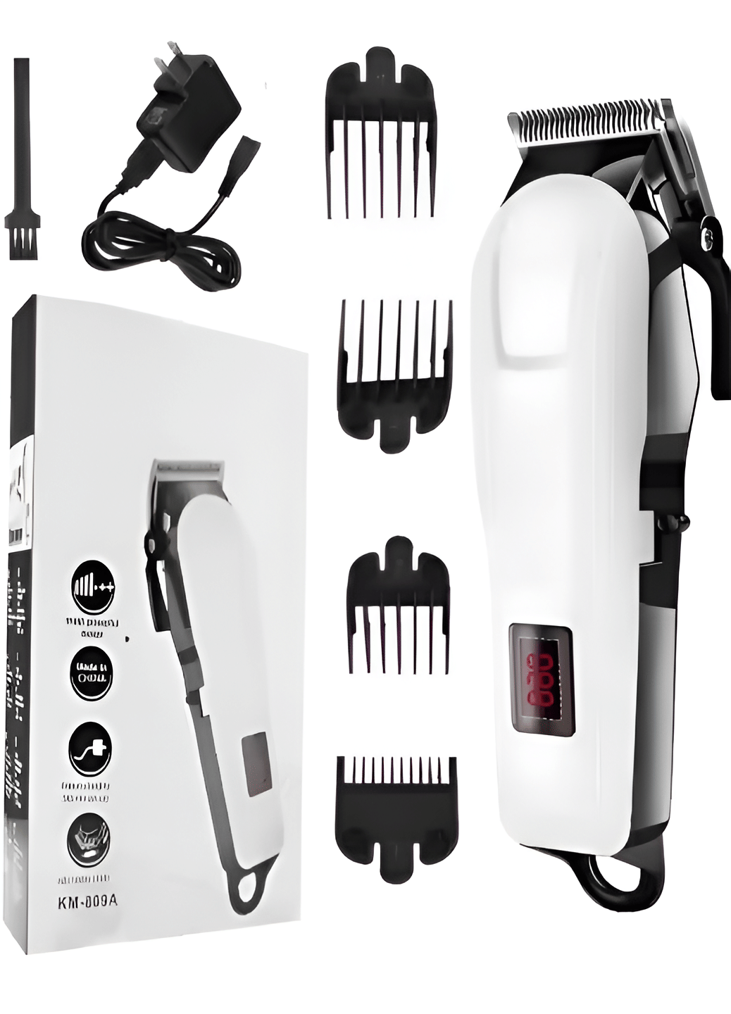     			809A KM 809A White Cordless Beard Trimmer With 200 minutes Runtime