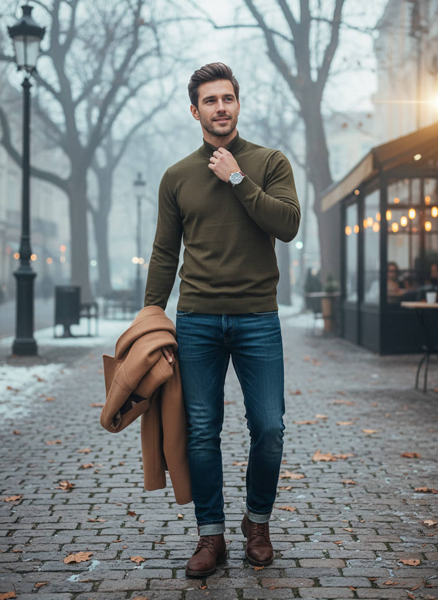 98 Degree North Woollen Blend High Neck Men's Full Sleeves Pullover Sweater - Coffee ( Pack of 1 ) 98 Degree North Woollen Blend High Neck Men's Full Sleeves Pullover Sweater - Coffee ( Pack of 1 )