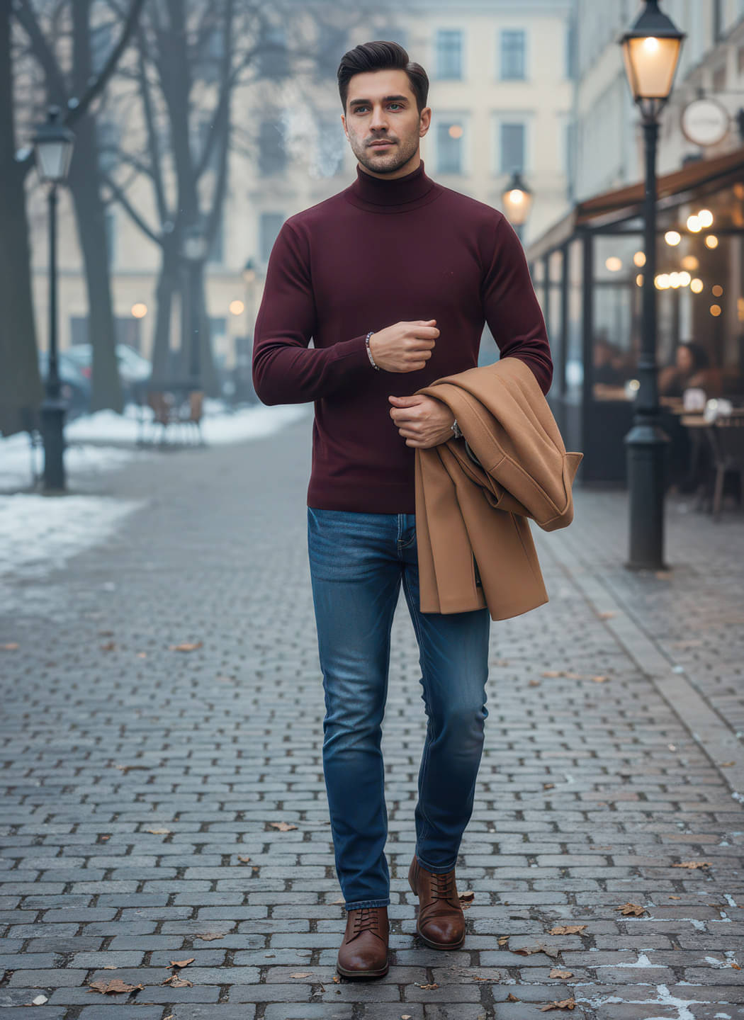 98 Degree North Woollen Blend High Neck Men's Full Sleeves Pullover Sweater - Burgundy ( Pack of 1 ) 98 Degree North Woollen Blend High Neck Men's Full Sleeves Pullover Sweater - Burgundy ( Pack of 1 )