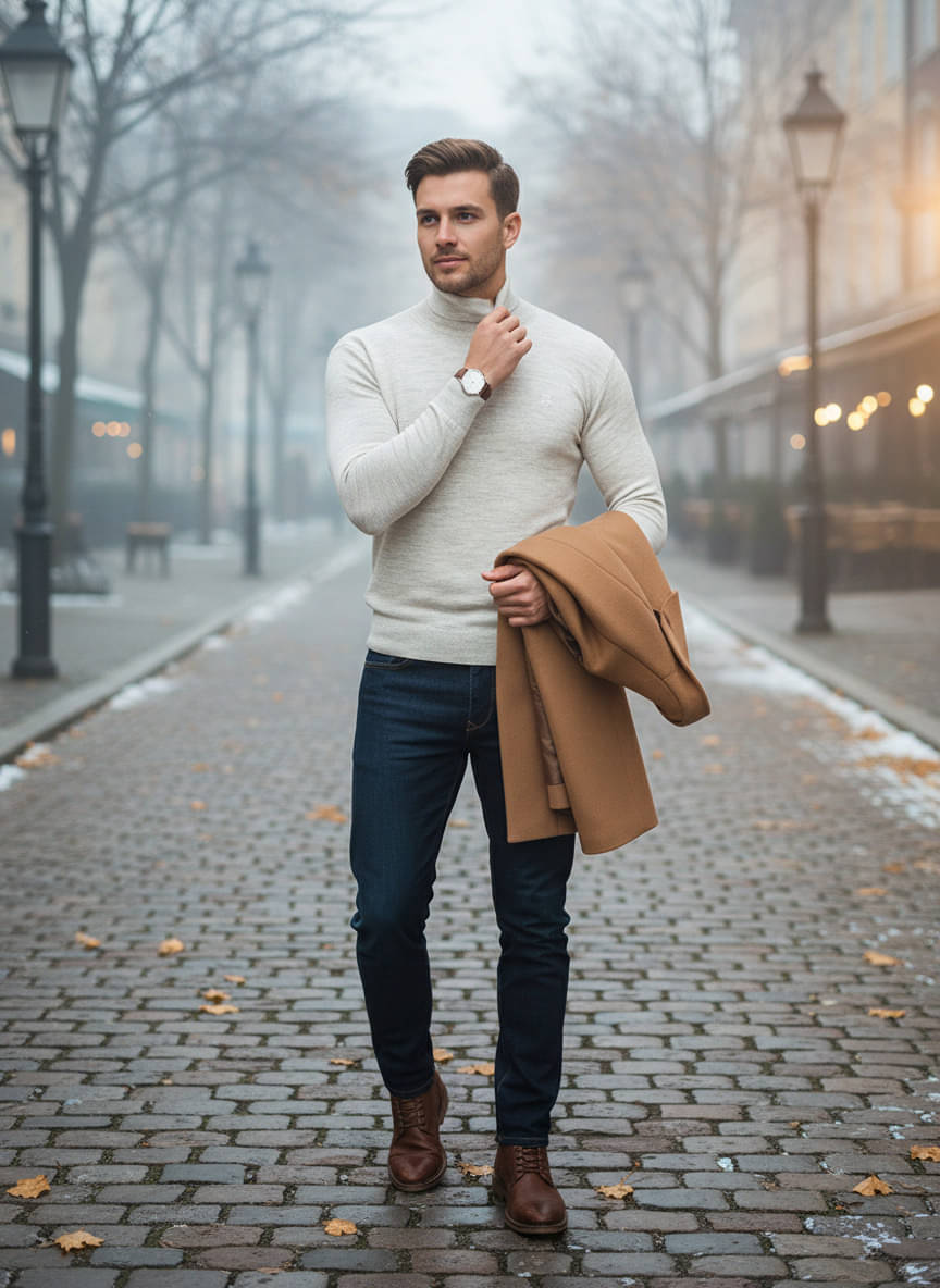 98 Degree North Woollen Blend High Neck Men's Full Sleeves Pullover Sweater - Grey Melange ( Pack of 1 ) 98 Degree North Woollen Blend High Neck Men's Full Sleeves Pullover Sweater - Grey Melange ( Pack of 1 )