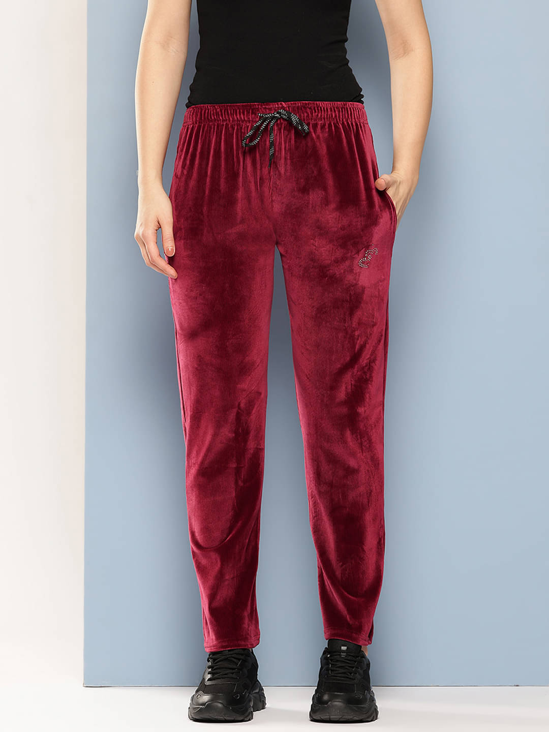     			Aarika Women Velvet Formal Trousers ( Maroon )