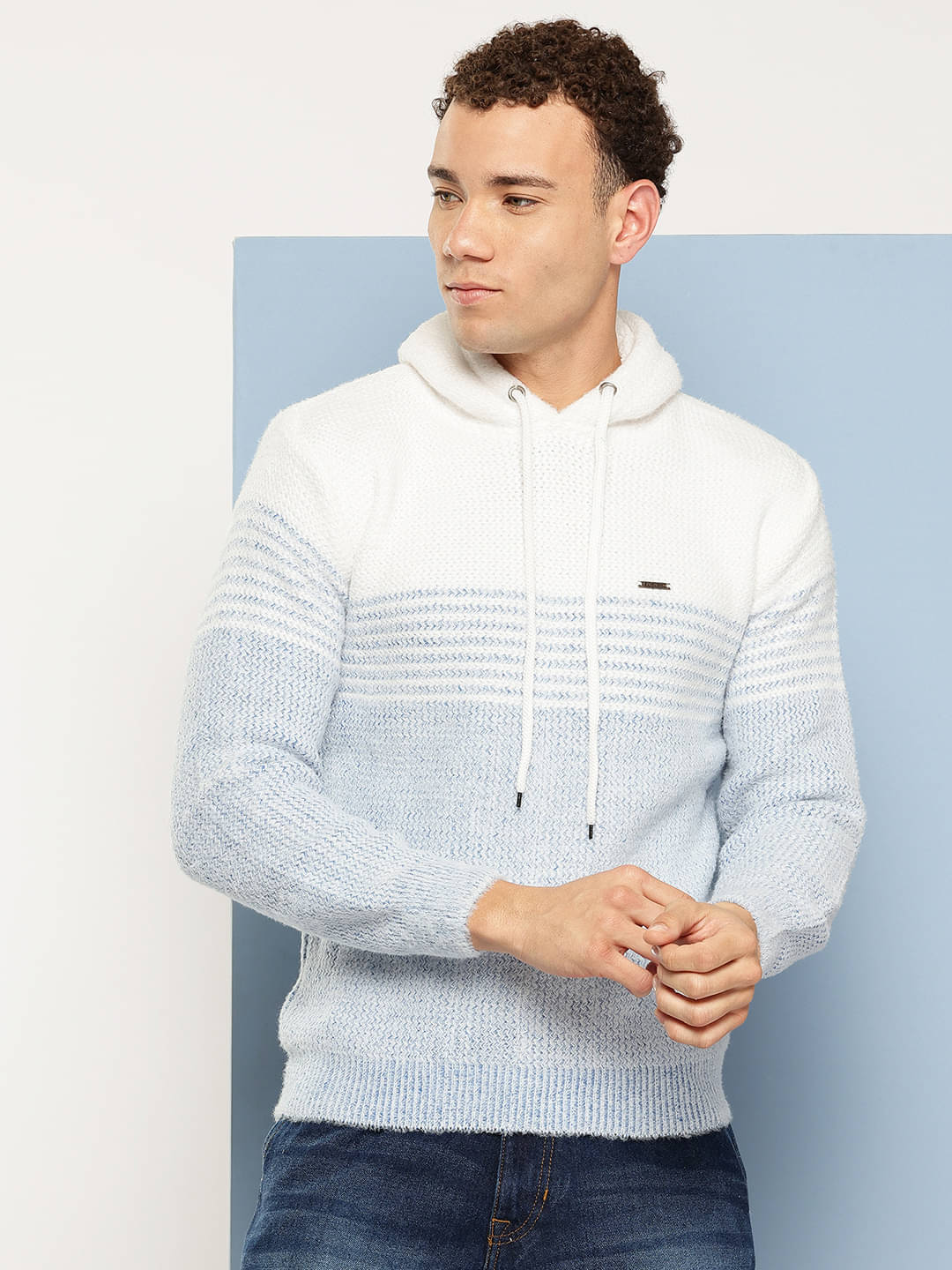 Aarika Woollen Hooded Men's Sweatshirt - Blue ( Pack of 1 )     			Aarika Woollen Hooded Men's Sweatshirt - Blue ( Pack of 1 )
