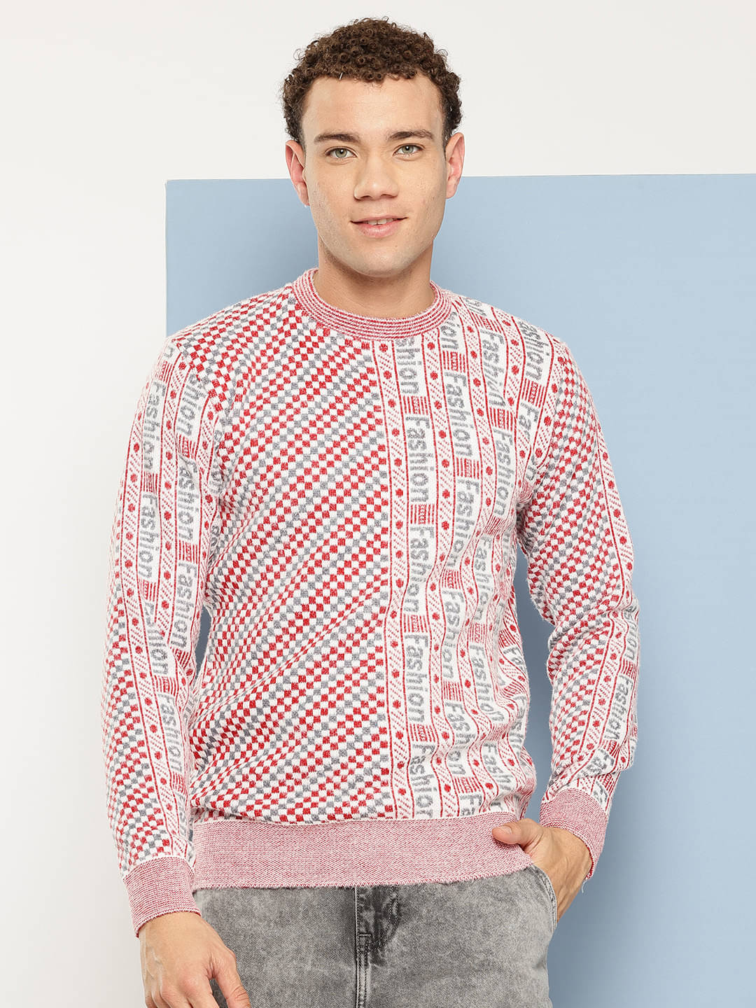 Aarika Woollen Round Neck Men's Full Sleeves Pullover Sweater - Red ( Pack of 1 )     			Aarika Woollen Round Neck Men's Full Sleeves Pullover Sweater - Red ( Pack of 1 )