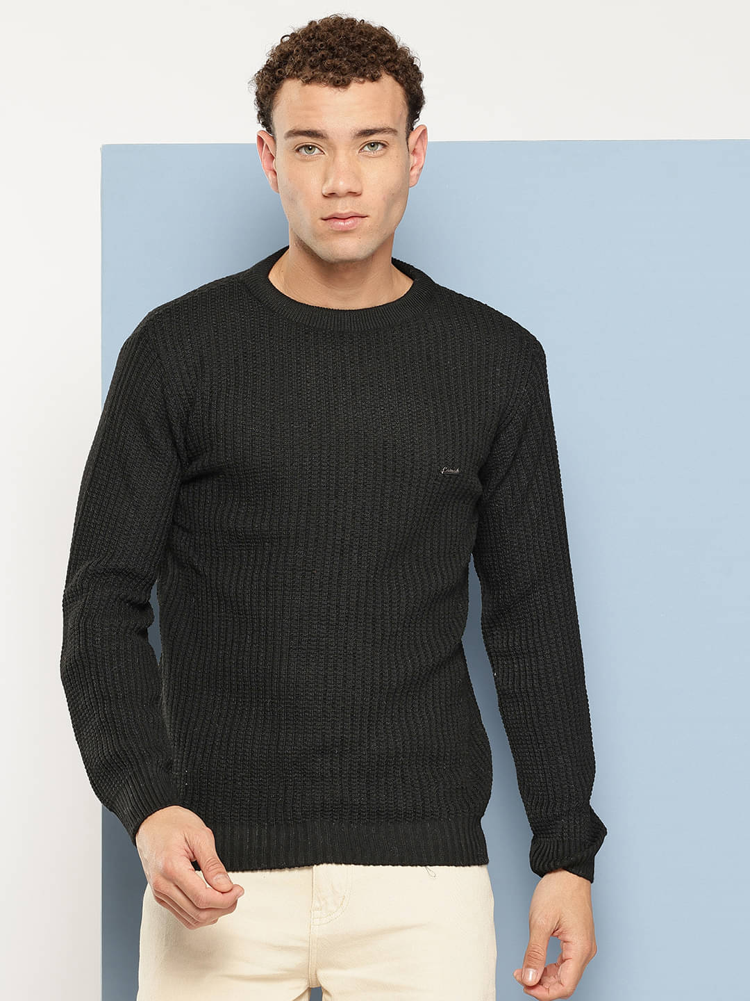 Aarika Woollen Round Neck Men's Full Sleeves Pullover Sweater - Black ( Pack of 1 )     			Aarika Woollen Round Neck Men's Full Sleeves Pullover Sweater - Black ( Pack of 1 )
