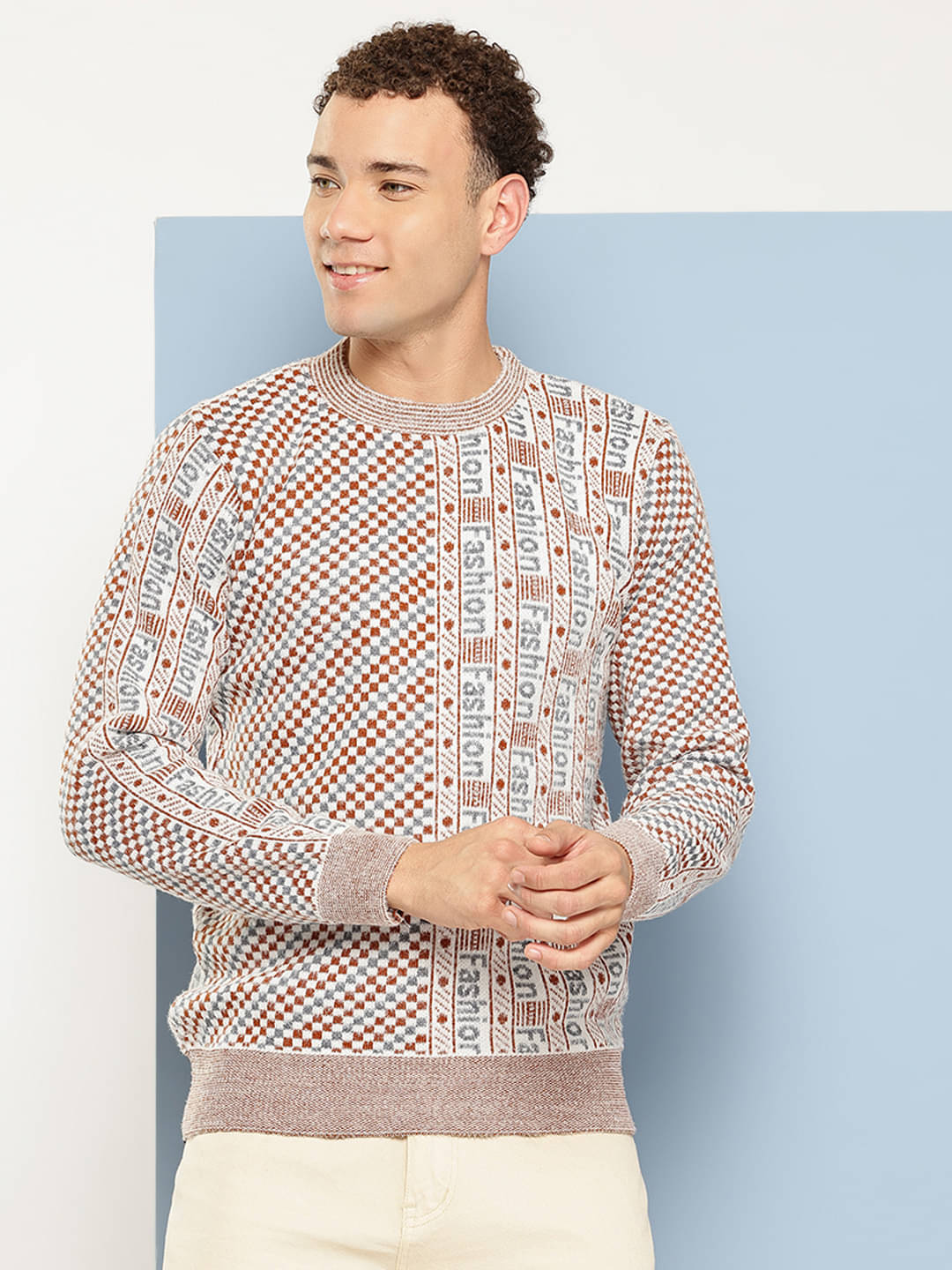 Aarika Woollen Round Neck Men's Full Sleeves Pullover Sweater - Brown ( Pack of 1 )     			Aarika Woollen Round Neck Men's Full Sleeves Pullover Sweater - Brown ( Pack of 1 )