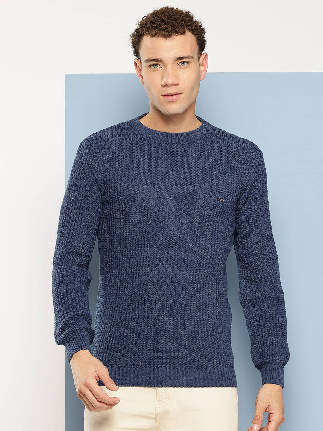 Aarika Woollen Round Neck Men's Full Sleeves Pullover Sweater - Navy Blue ( Pack of 1 )     			Aarika Woollen Round Neck Men's Full Sleeves Pullover Sweater - Navy Blue ( Pack of 1 )
