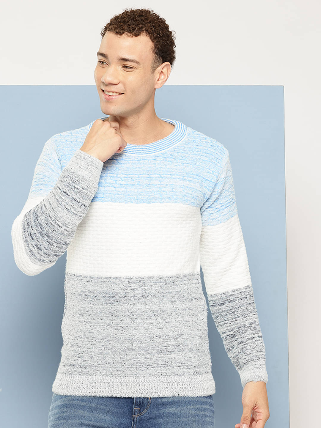 Aarika Woollen Round Neck Men's Full Sleeves Pullover Sweater - Blue ( Pack of 1 ) Aarika Woollen Round Neck Men's Full Sleeves Pullover Sweater - Blue ( Pack of 1 )