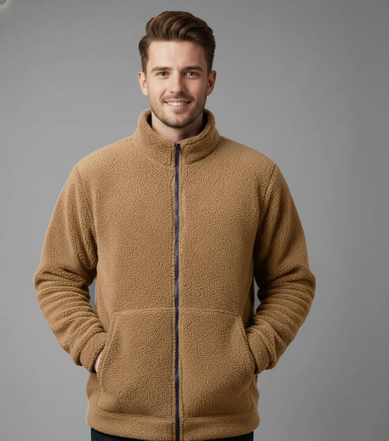CAT BUNNY Woollen Mandarin Collar Men's Sweatshirt - Camel ( Pack of 1 ) CAT BUNNY Woollen Mandarin Collar Men's Sweatshirt - Camel ( Pack of 1 )