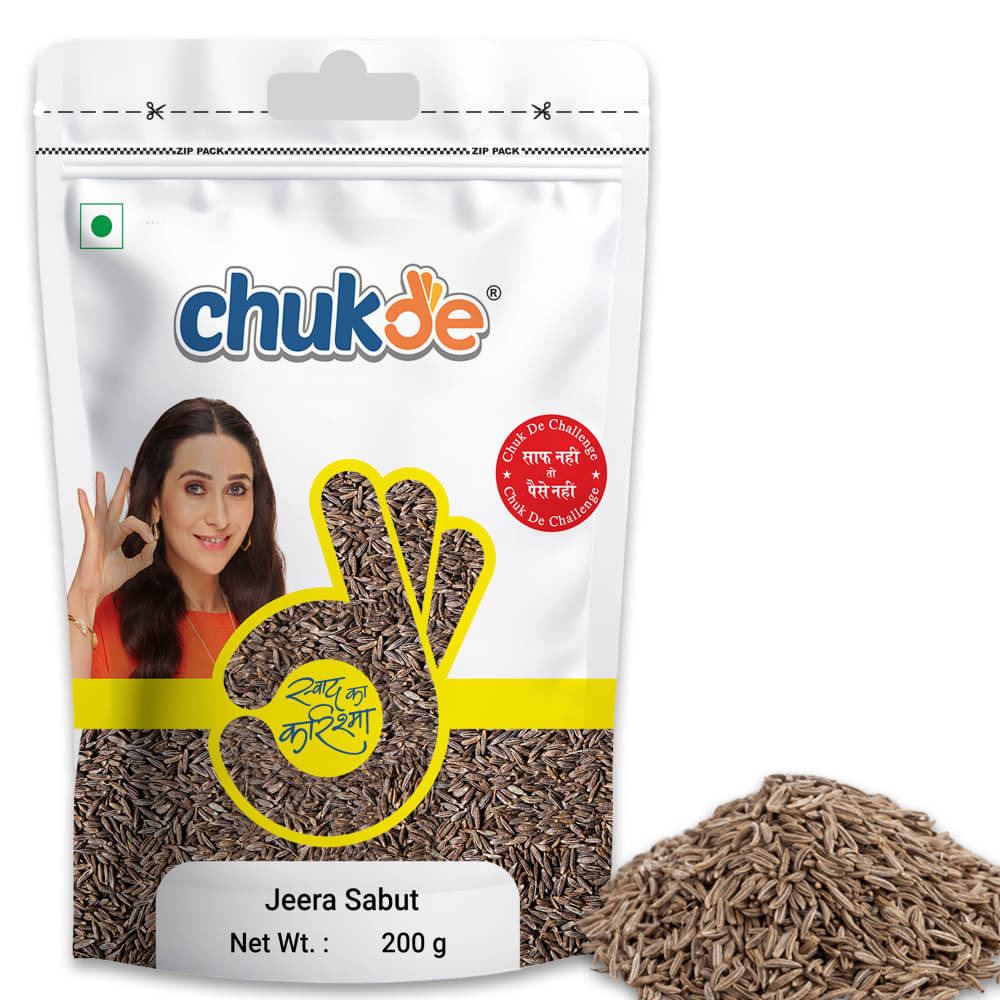 CHUKDE Sabut Jeera | Whole Cumin Seeds 200 gm Pack of 2 CHUKDE Sabut Jeera | Whole Cumin Seeds 200 gm Pack of 2