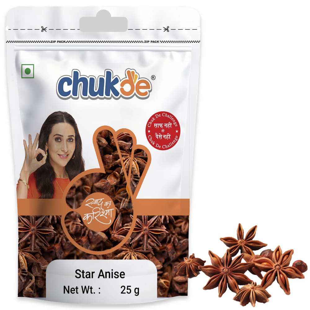     			CHUKDE Star Anise | Chakri Phool 50 gm Pack of 3