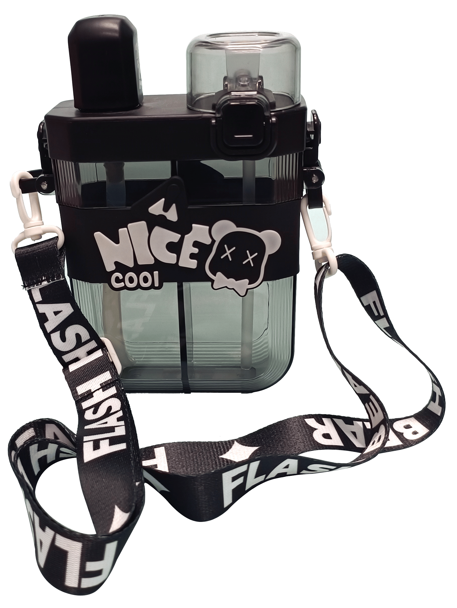     			CeePoo Black Plastic Water Bottle 500 mL ( Set of 1 )