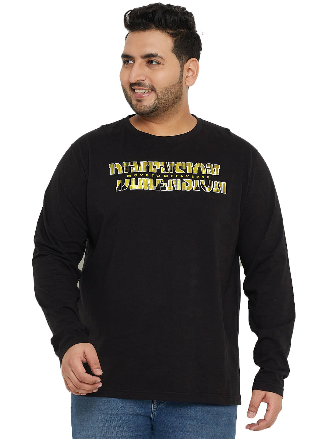 Club York Men Cotton Regular Fit Printed T-Shirt ( Black ) Club York Men Cotton Regular Fit Printed T-Shirt ( Black )