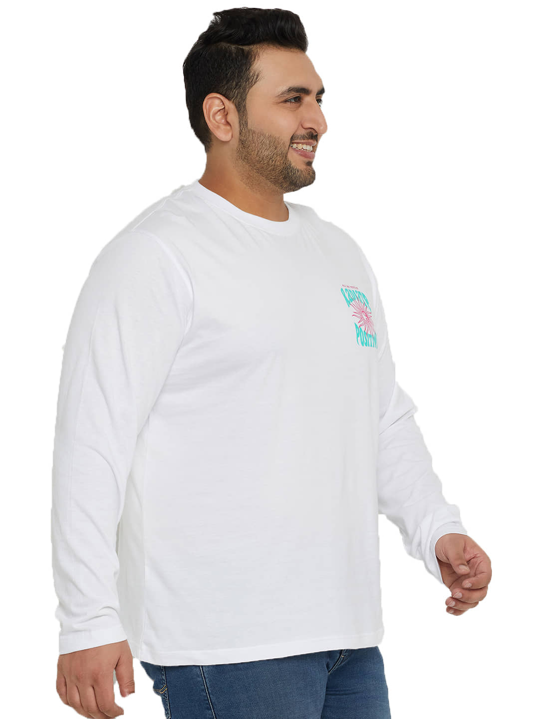 Club York Men Cotton Regular Fit Printed T-Shirt ( White )