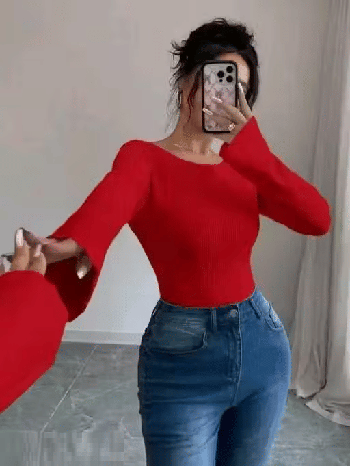 Cutext Fashion Women's Lycra A-Line Top ( Red ) Cutext Fashion Women's Lycra A-Line Top ( Red )