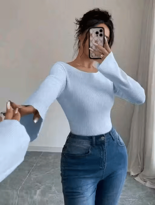 Cutext Fashion Women's Lycra A-Line Top ( Blue ) Cutext Fashion Women's Lycra A-Line Top ( Blue )