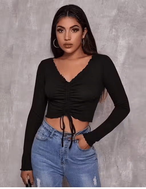 Cutext Fashion Women's Lycra A-Line Top ( Black ) Cutext Fashion Women's Lycra A-Line Top ( Black )