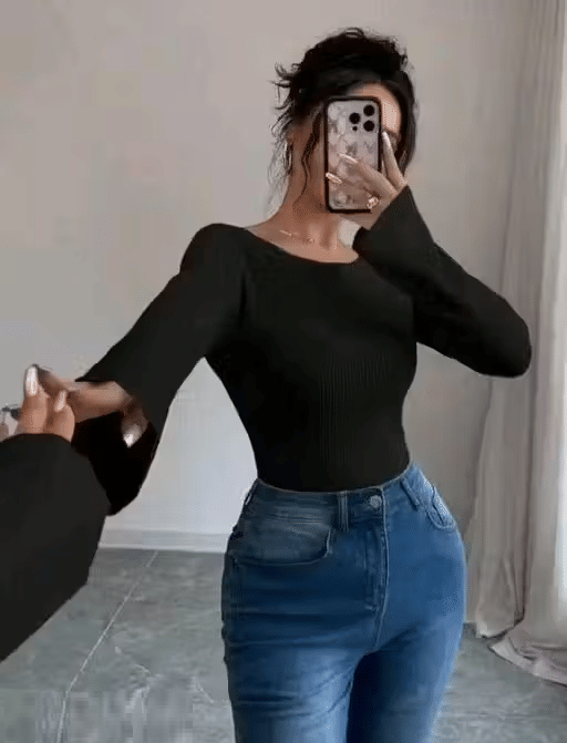 Cutext Fashion Women's Lycra A-Line Top ( Black ) Cutext Fashion Women's Lycra A-Line Top ( Black )