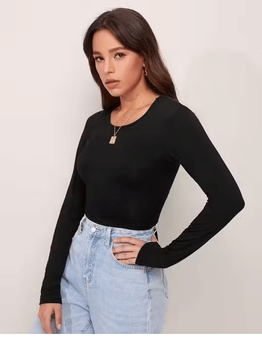 Cutext Fashion Women's Lycra A-Line Top ( Black ) Cutext Fashion Women's Lycra A-Line Top ( Black )