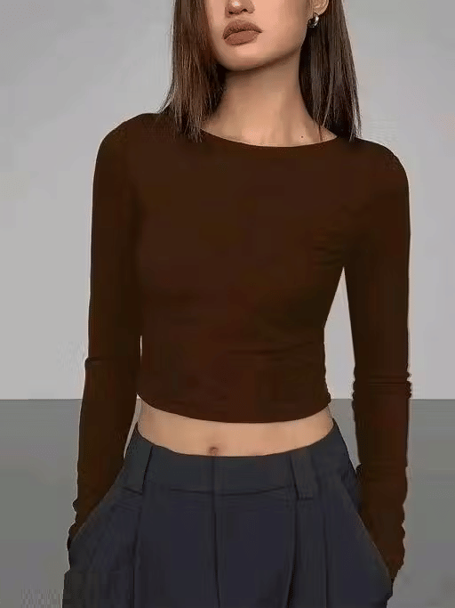 Cutext Fashion Women's Lycra A-Line Top ( Brown ) Cutext Fashion Women's Lycra A-Line Top ( Brown )