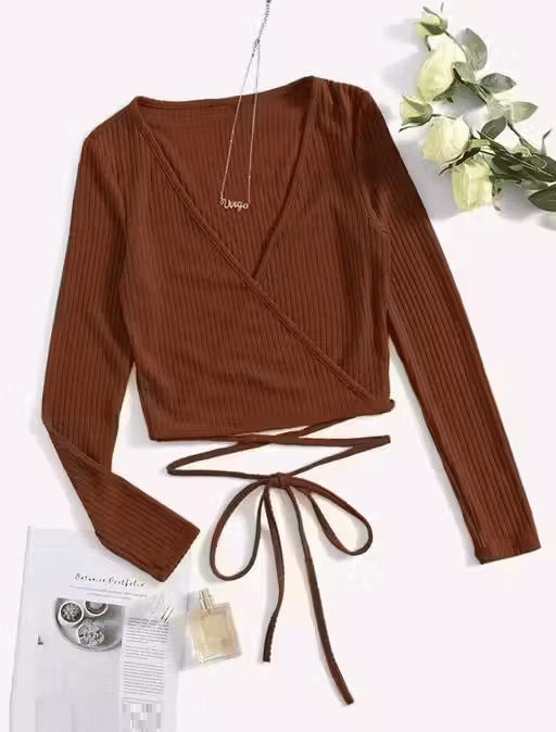 Cutext Fashion Women's Lycra A-Line Top ( Brown ) Cutext Fashion Women's Lycra A-Line Top ( Brown )