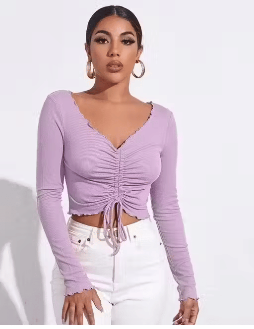 Cutext Fashion Women's Lycra A-Line Top ( Lavender ) Cutext Fashion Women's Lycra A-Line Top ( Lavender )