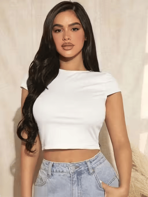 Cutext Fashion Women's Lycra A-Line Top ( White ) Cutext Fashion Women's Lycra A-Line Top ( White )