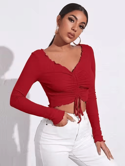 Cutext Fashion Women's Lycra A-Line Top ( Red ) Cutext Fashion Women's Lycra A-Line Top ( Red )