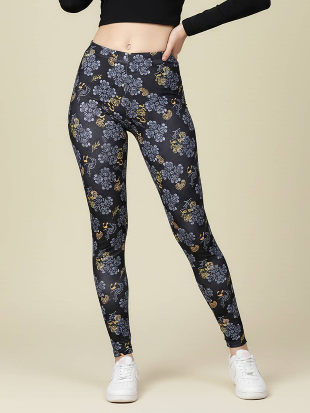     			DE TRENDZ Women Cotton Blend Slim Fit Jegging ( Multicolor )