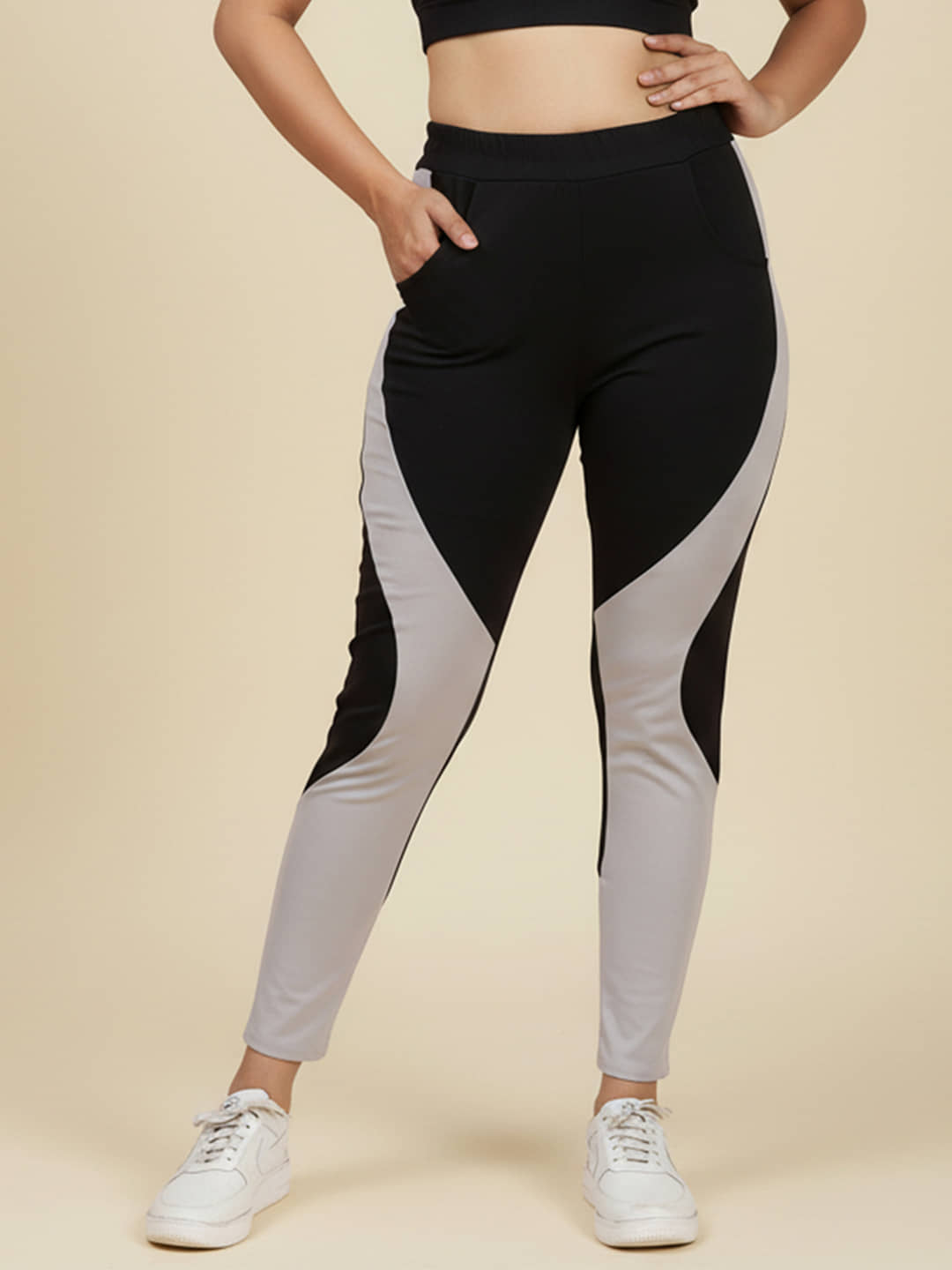 DE TRENDZ Women Lycra Slim Fit Jegging ( Black )