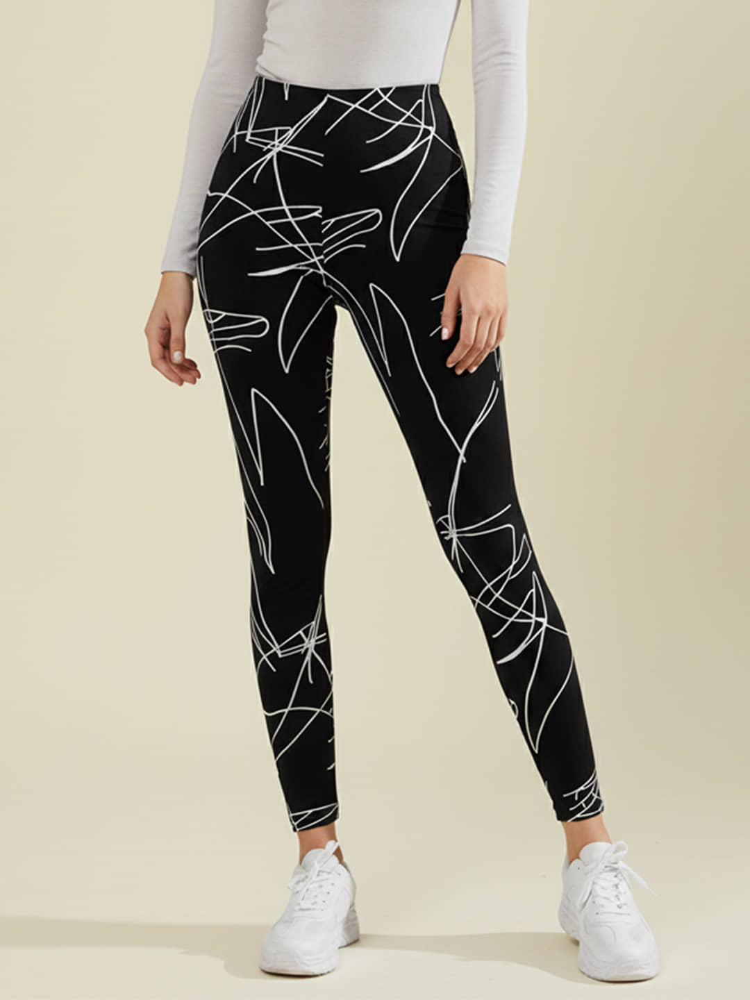 DE TRENDZ Women Lycra Slim Fit Jegging ( Black )