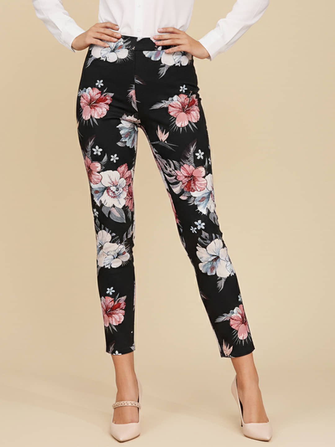 DE TRENDZ Women Lycra Slim Fit Jegging ( Multicolor )