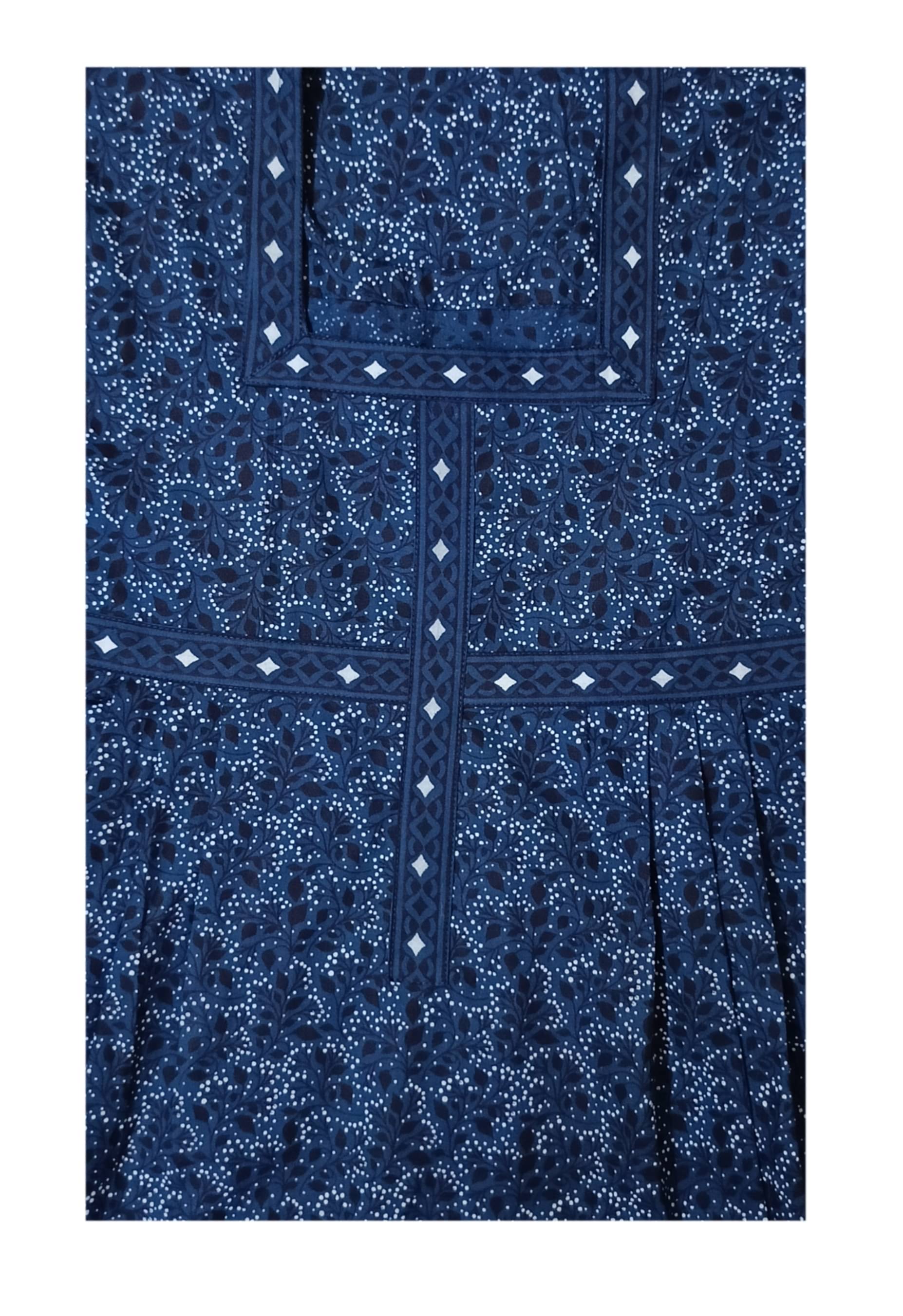     			DEVANSH TRENDS Cotton Printed Women Regular Nighty ( Blue )
